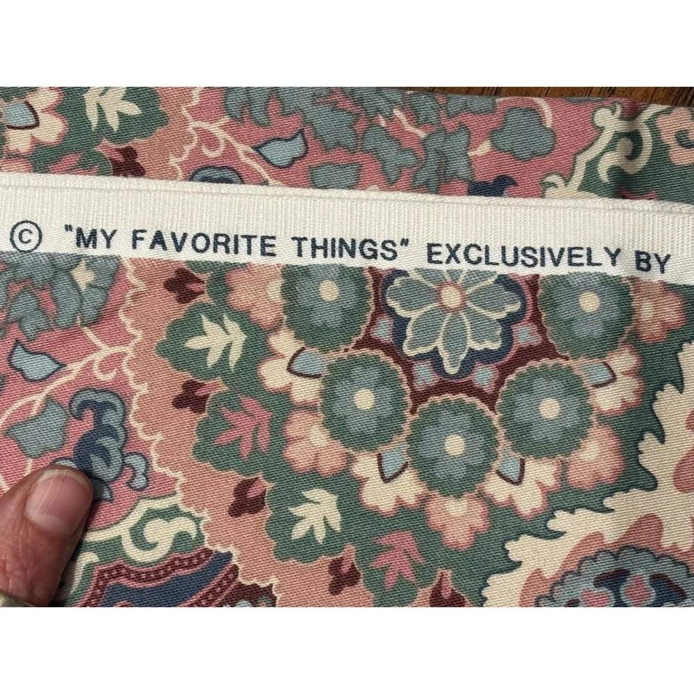 Floral My Favorite Things Waverly Fabric‎ Vtg Pink Southern Charm 96x54